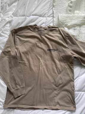 Fear of God ESSENTIALS Long Sleeve Tee — Taupe Brown
